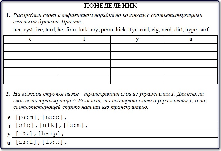 Домашнее задание к уроку 6 на понедельник.